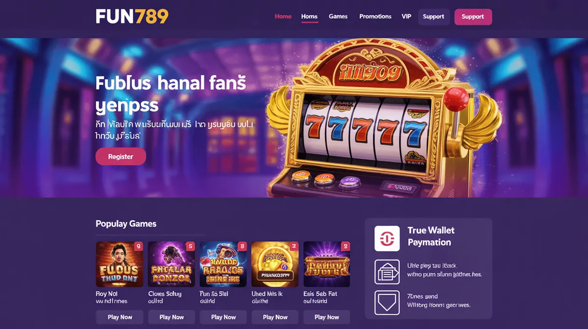 เว็บสล็อต Fun789 ระบบฝาก-ถอน True Wallet อัตโนมัติ
